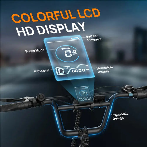E20 Electric Bike — 745W • 48V 13Ah • up to 20 mph • 20×3″ Tires